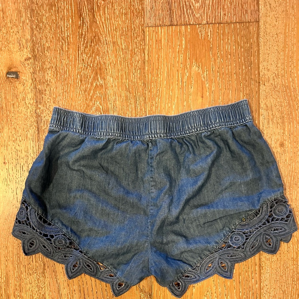 Blue patterned shorts